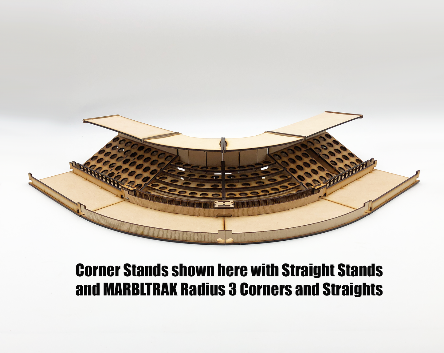 CORNER SPECTATOR STANDS - 2 Pack, Marble Race Track Kit, A Diy Modular Marble Racetrack Toy, Stem Toy, Marble Racing, Marble Sports