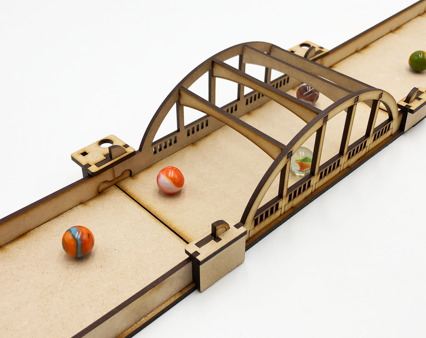 ARCHED BRIDGE - 2 Pack, Marble Race Track Kit, A DIY Modular Marble Racetrack Toy, Stem Toy, Marble Racing, Marble Sports